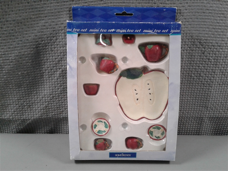 NIB- Miniature Apple Tea Set