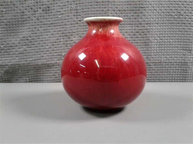 Franciscan Oxblood Pottery Vase