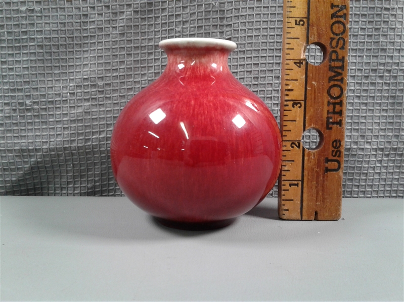 Franciscan Oxblood Pottery Vase