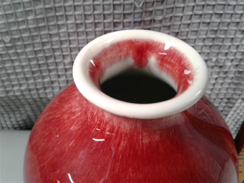 Franciscan Oxblood Pottery Vase