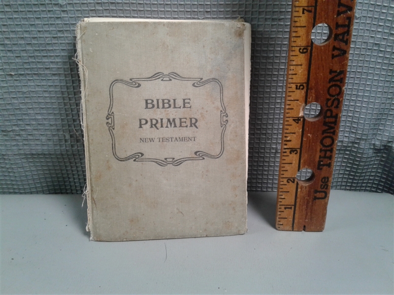 9 Vintage Bibles, Bible Primer and Aubrey 