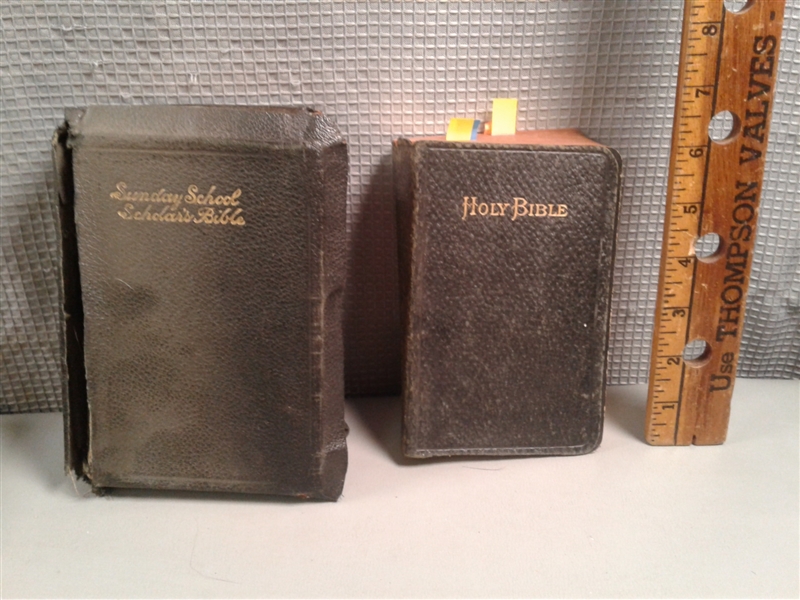 9 Vintage Bibles, Bible Primer and Aubrey 