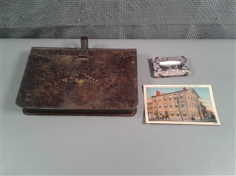 Vintage Metal Book Box, 20 Photographs of the Chicago World Fairs 