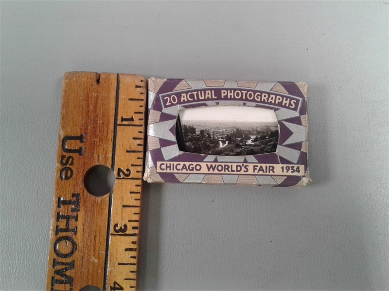 Vintage Metal Book Box, 20 Photographs of the Chicago World Fairs 