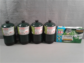 Coleman Propane Bottles and Bug Spray 