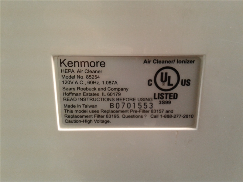 Kenmore HEPA Air Cleaner 