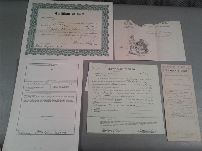 Vintage Letters, Original Artwork/Drawings, Historical Documents, Articles 1800's-1950's