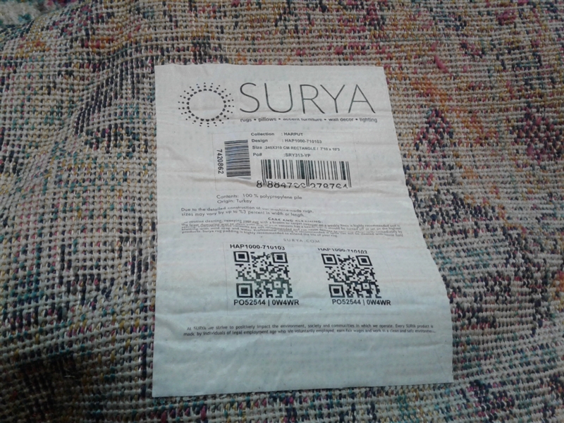 Surya Area Rug 7'10x10'3 Harput Collection