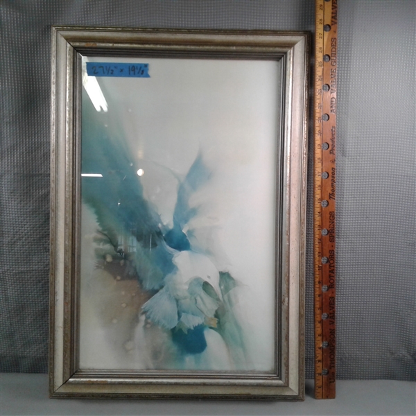  Matted & Framed Dove Watercolor Print