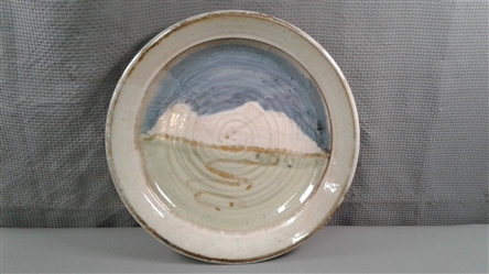 15" Handmade Stoneware Pottery Platter 