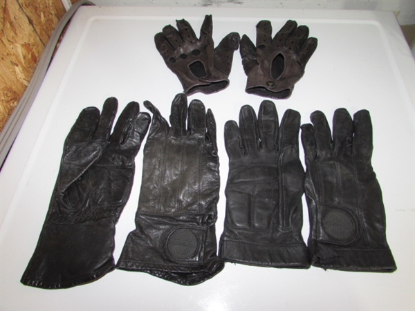 MEN'S LEATHER HARLEY DAVIDSON GLOVES & DRIVING GLOVES