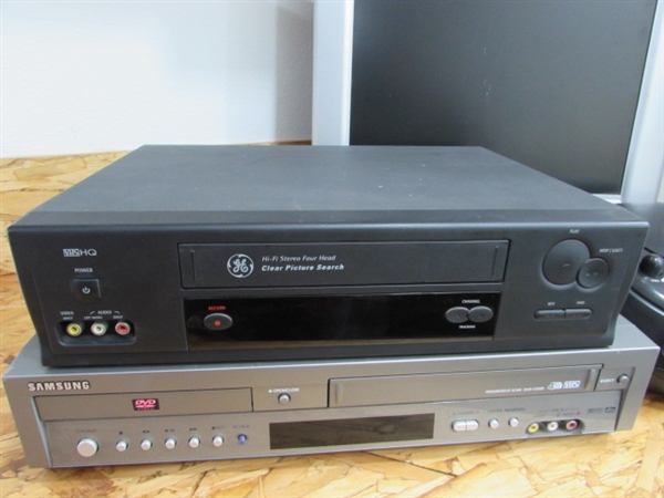 COMPUTER MONITOR, CD PLAYER, DVD/VHS PLAYERS