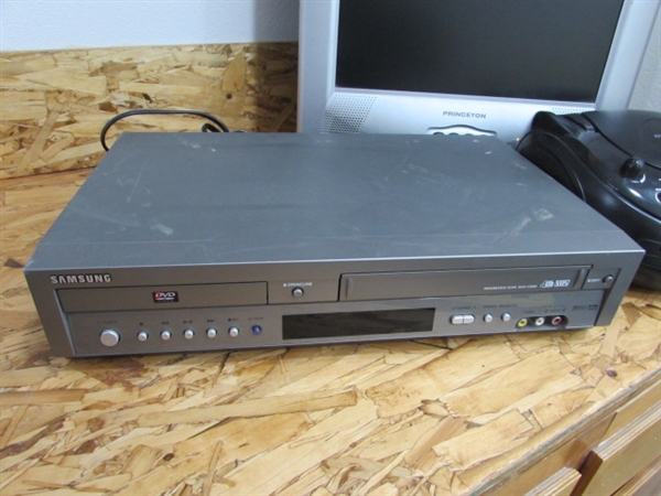 COMPUTER MONITOR, CD PLAYER, DVD/VHS PLAYERS