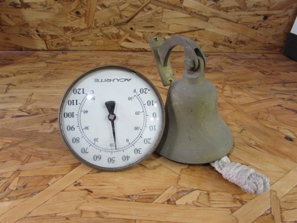 BRASS THERMOMETER & BELL