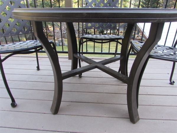 METAL PATIO TABLE AND CHAIR SET