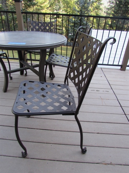 METAL PATIO TABLE AND CHAIR SET