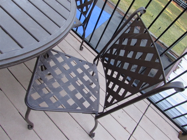 METAL PATIO TABLE AND CHAIR SET
