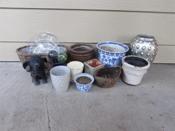 ASSORTED CERAMIC POTS & MORE