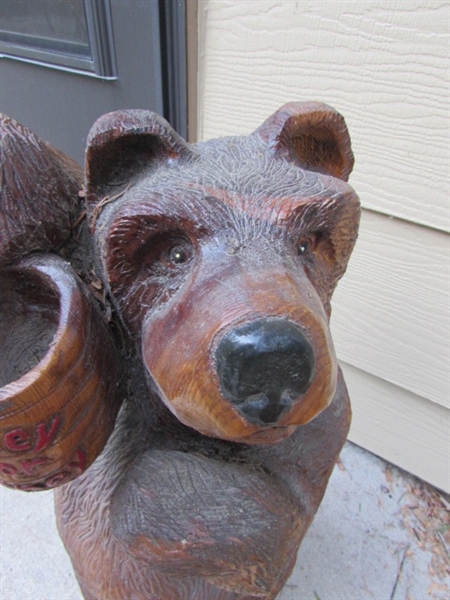 MONEY FOR HONEY CHAINSAW CARVED BEAR