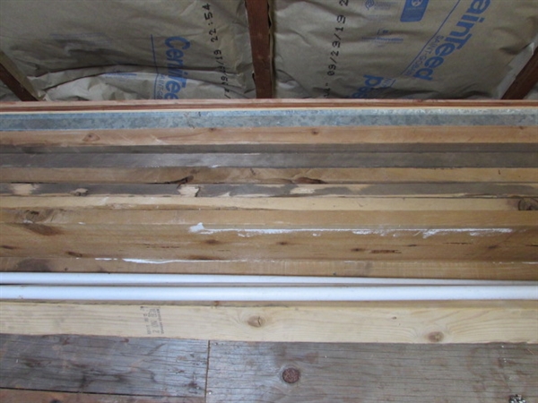 ASSORTED LUMBER & PVC PIPE