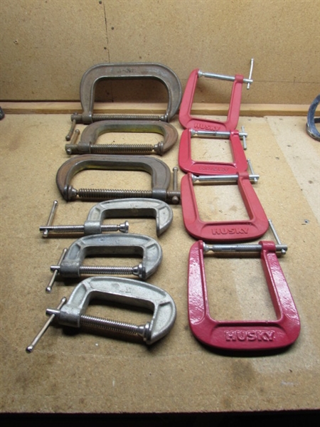 ASSORTED C-CLAMPS