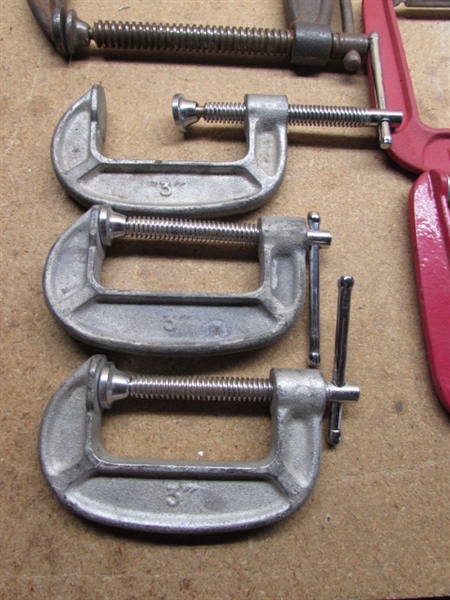 ASSORTED C-CLAMPS