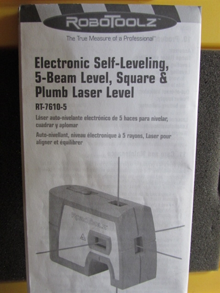 ELECTRONIC SELF-LEVELING 5 BEAM LEVEL & TOOL KIT