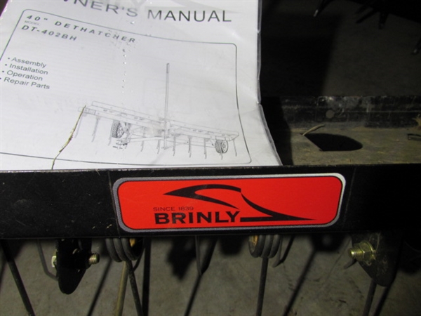 BRINLY-HARDY 40” TOW-BEHIND DETHATCHER DT-402BH