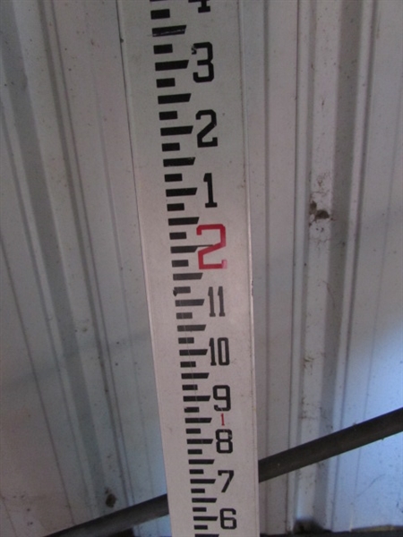13' ALUMINUM SURVEY ROD IN FEET, INCHES, AND 8THS