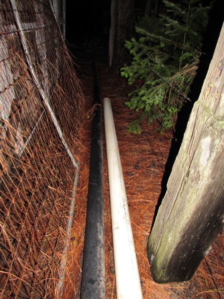 WATER MAIN AND SEWAGE PIPE
