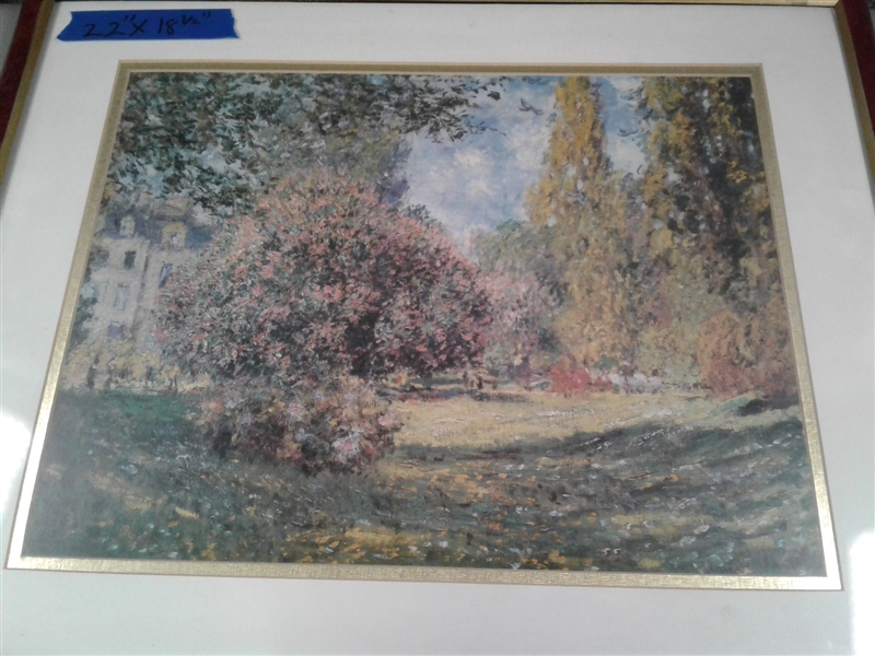 Matted & Framed Picture of Trees by Monet