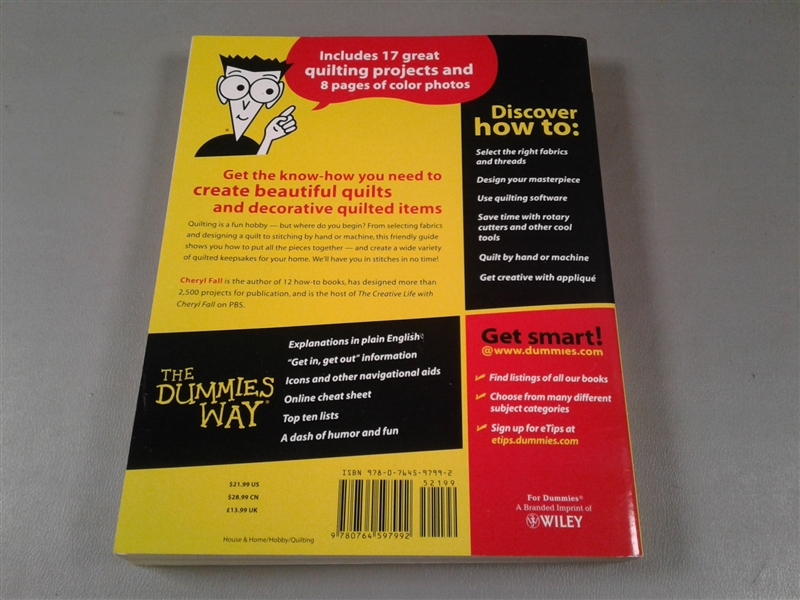 Quilting FOR DUMMIES Book