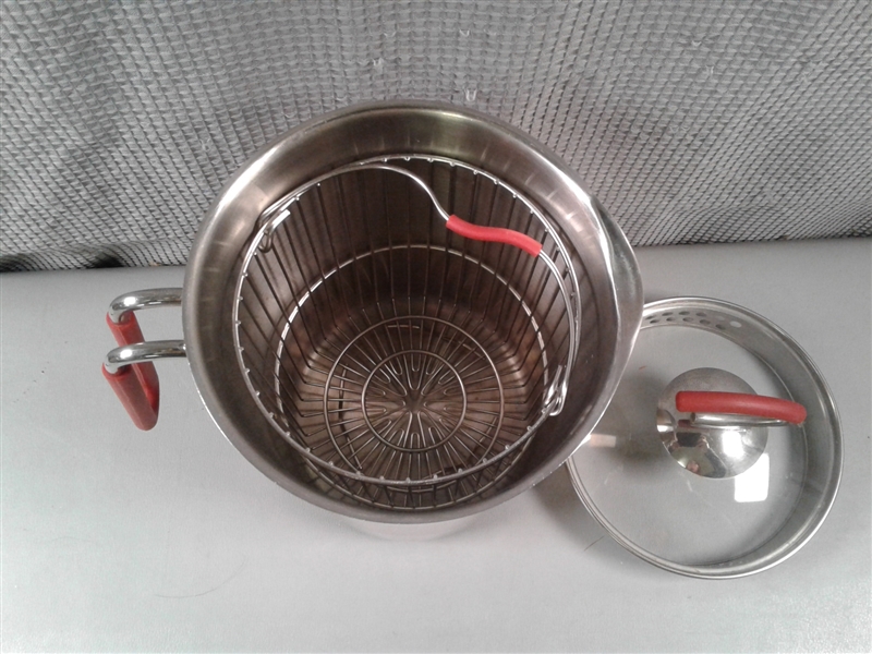 Kuhn Rikon 4th Burner Pot w/Strainer Lid and Basket