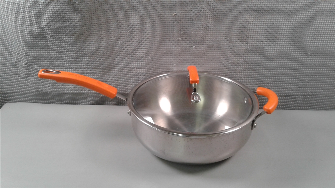 Rachel Ray 6 Qt Stainless Steel Pan With Lid