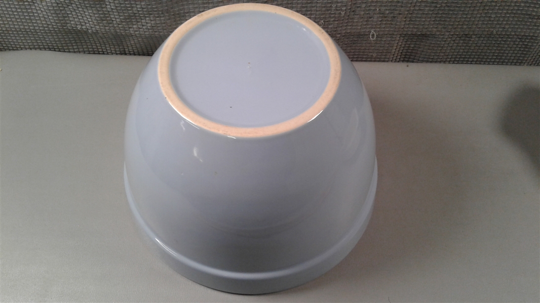 The Pampered Chef Stoneware Oval Baking Dish and Stoneware Mixing Bowl