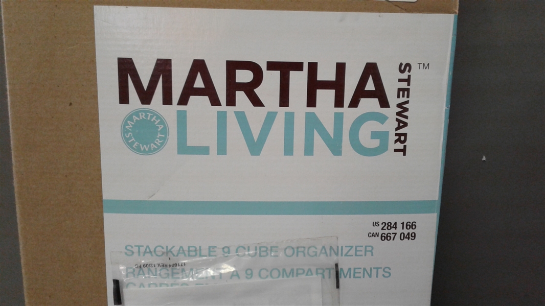New- Martha Stewart Living Stackable 9 Cube Organizer