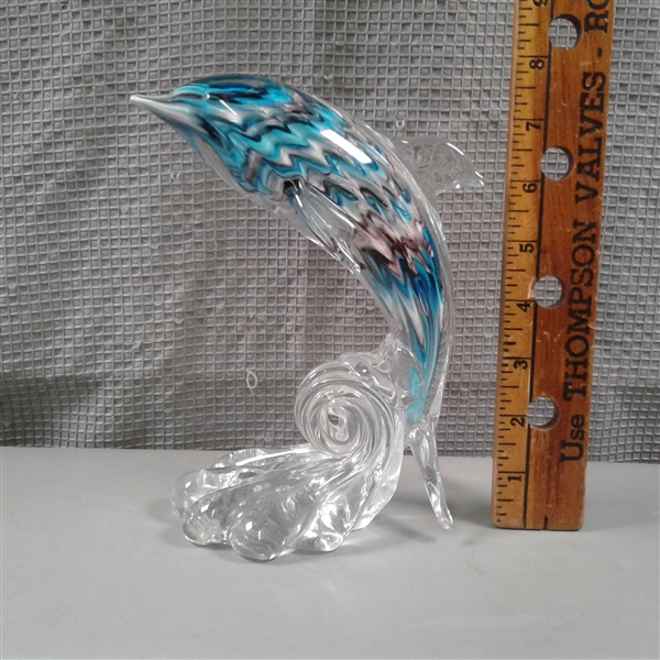 Dynasty Gallery Handcrafted Glass Dolphin