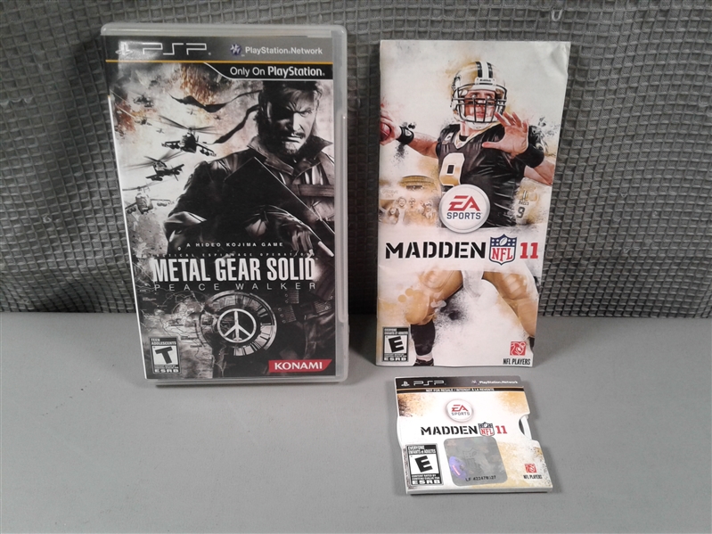 Sony PSP Games: Madden & Metal Gear Solid