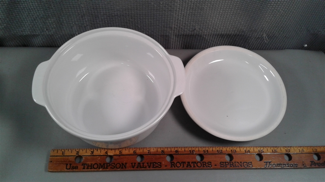Martha Stewart MSE Casserole Dishes with Holders & Stoneware Casserole Dish with Lid