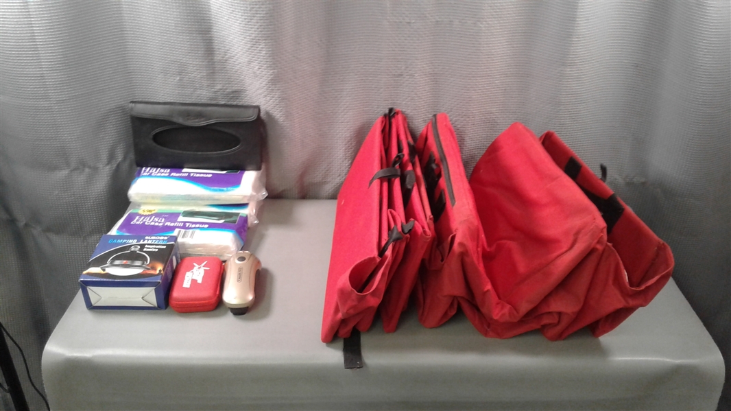 Cargo/Trunk Organizers, Car Case Tissues & Holder, First Aid Kit & Light, & Lantern
