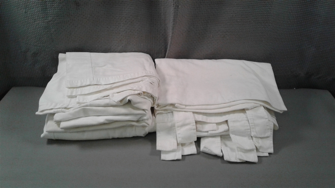 6 Mainstays Cotton Curtain Panels- White 80x84