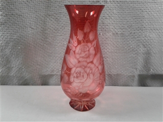 2007 Signed & Numbered Cristallerie Bavaria Handmade in Germany Etched Vase