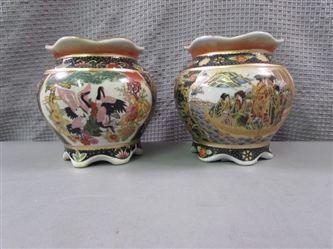 Pair of Asian Themed Vases