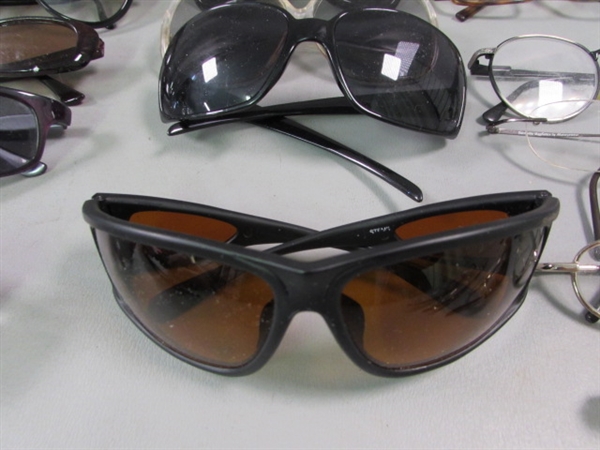 Huge Lot of Sunglasses and Seeing/Reading Glasses.