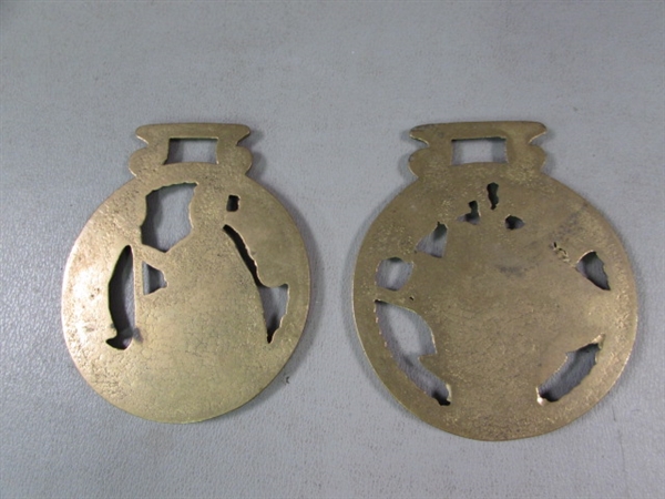 Solid Brass Bank Made in England, Half Penny, & One Penny Hangings