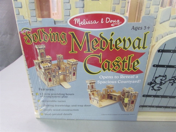 NEW- Melissa & Doug Folding Medieval Castle