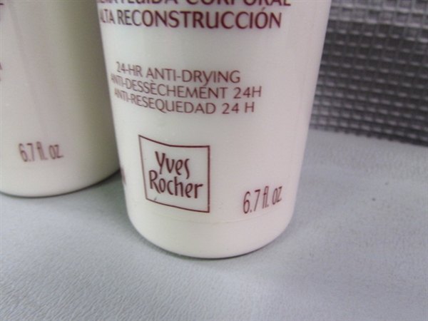 Yves Rocher Body Lotion, Reconstructive Balm, and Mousse Cleanser