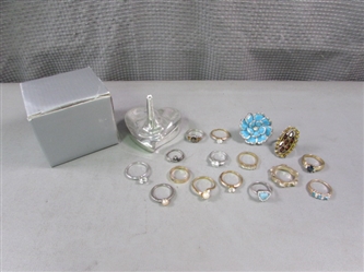 1 Sterling Silver Ring & Fashion Rings W/New Ring Holder