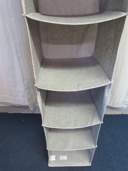 Hanging Organizer, Trash Bin, Shoe Slot Organizer and Pant Hanger.