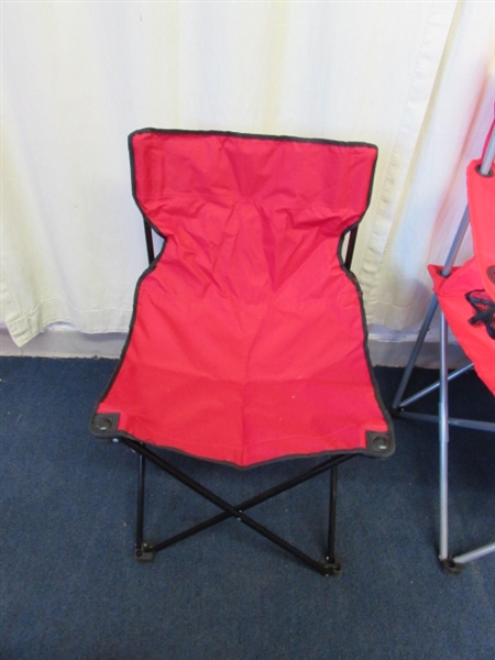 Ozark Trail And Rite Aid Folding Camp Chairs & Rubbermaid Ice Chest
